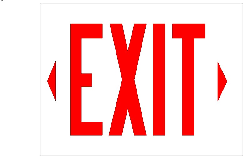 Nicko Red Exit Sign