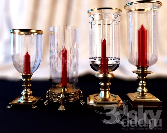 Gold lacquer Candlestick