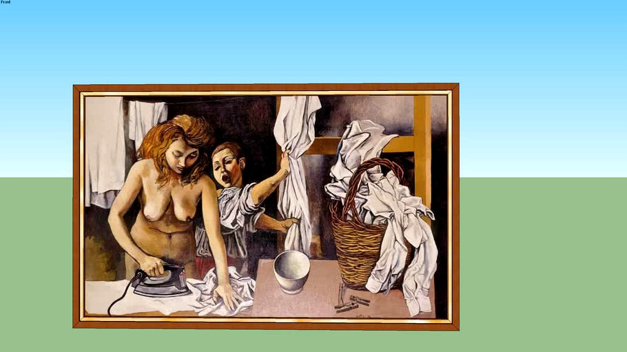 R. Guttuso -la stiratrice e ragazzo di Caravaggio