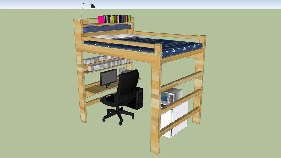 Bunkbed with Computer Station