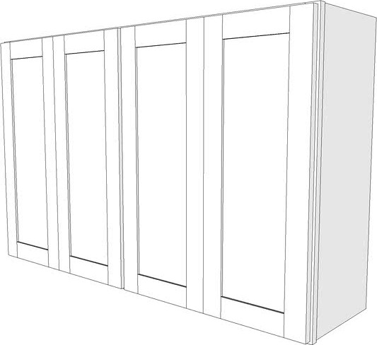 Bayside Base Cabinet W4830F - 12' Deep, Two Sets, Butt Doors