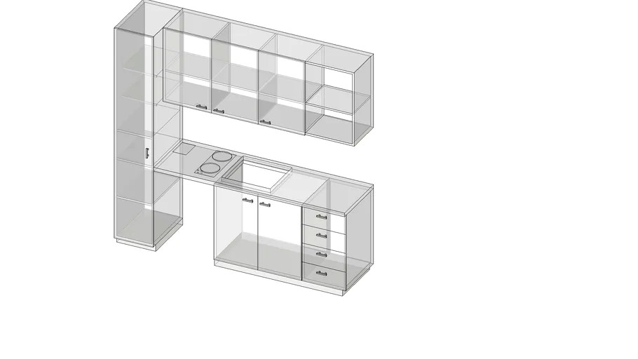compact Kitchen to scale