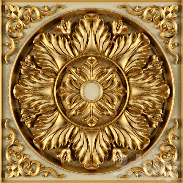 Stucco ceiling.