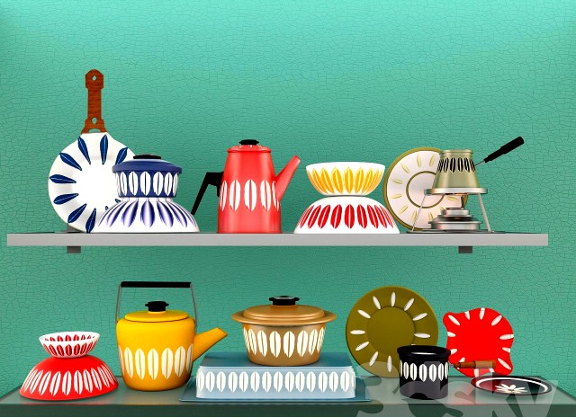 Colorful kitchenware