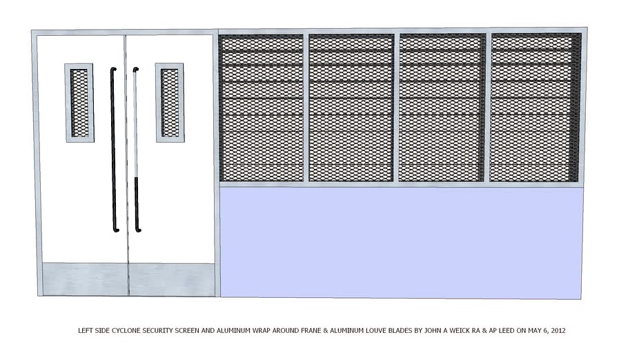 EXIT DOORS & SECURITY SCREEN & LOUVERS BY JOHN A WEICK RA 3d model