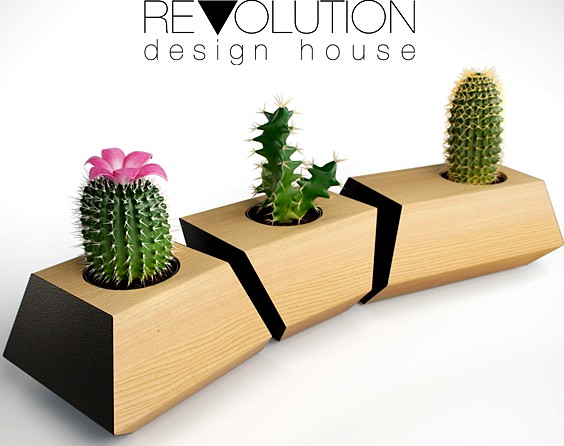 Boxcar Planter / Ash &amp;amp; Black