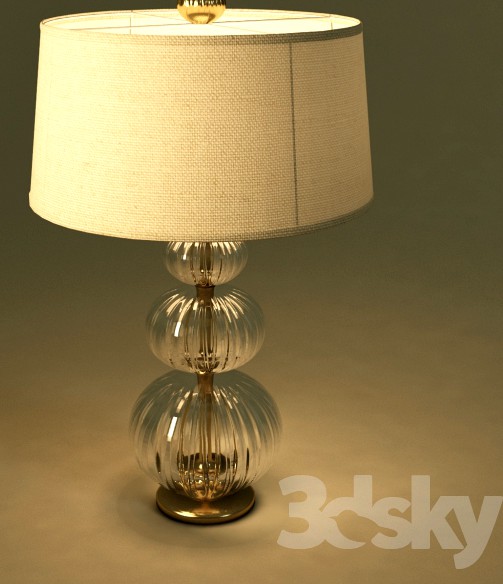 Glass table lamp