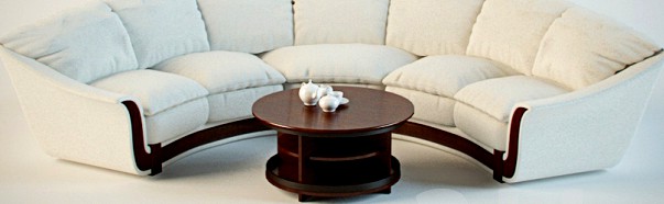 Semicircular sofa