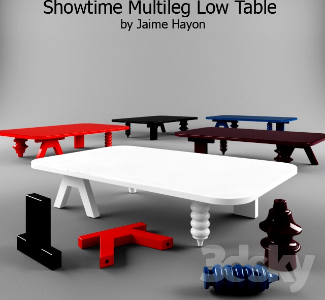 Showtime Multileg Low Square Table by Jaime Hayon
