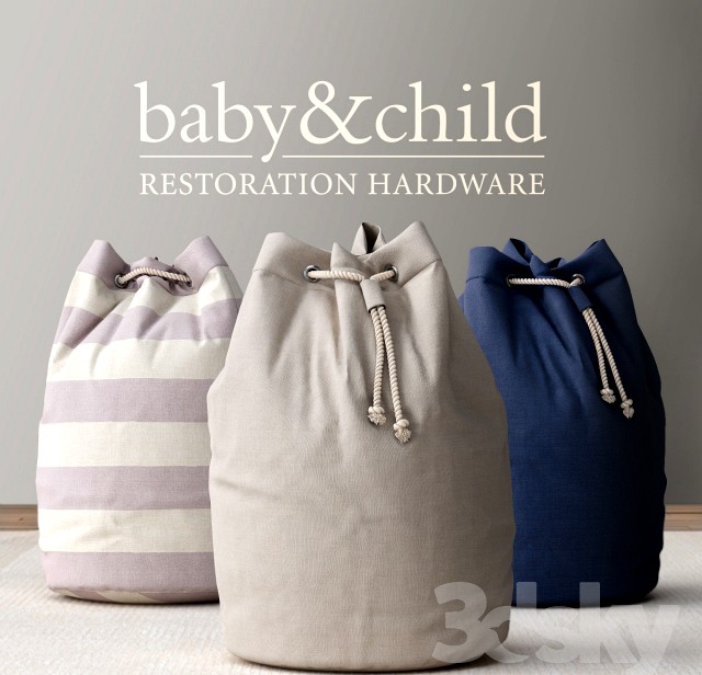 RH / SOLID CANVAS HAMPER
