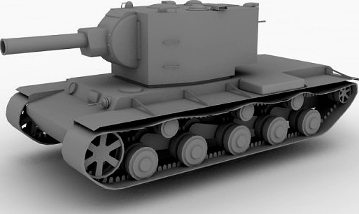 KV2 Russian tank 3D Model