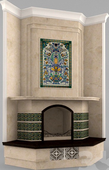 Corner fireplace