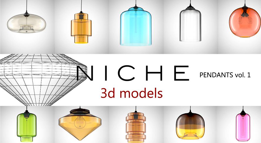 NICHE modern pendants collection vol 13d model