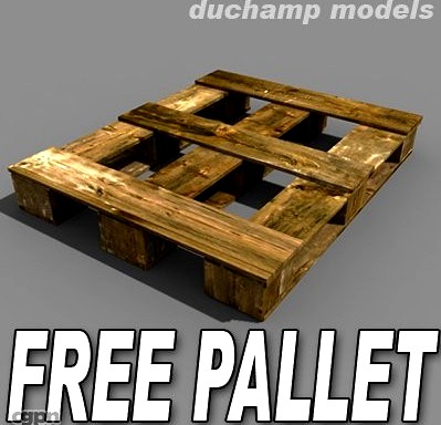 Wood pallet3d model