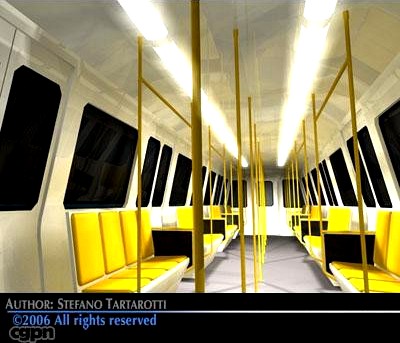 Subway train 23d model