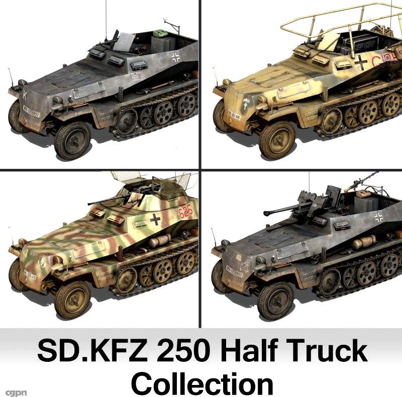 SD.KFZ 250 Half Truck - Collection3d model