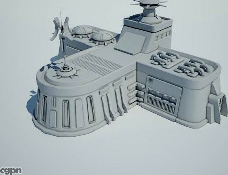 Futuristic Sci Fi Building 83d model