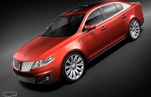 Lincoln MKS 2008 mid-poly3d model