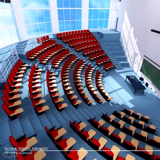 Lecture hall modern3d model