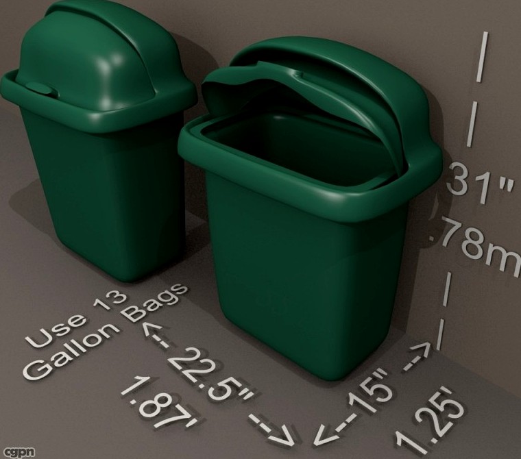 garbage can3d model