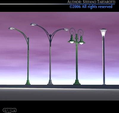 Street lamps set3d model