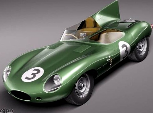 Jaguar D-Type Longnose 19543d model