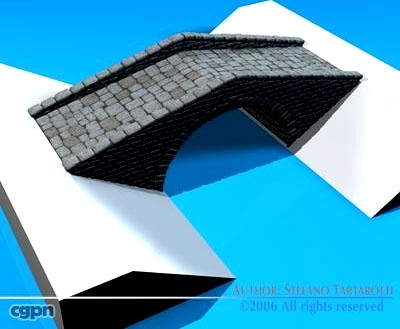 Stone bridge3d model