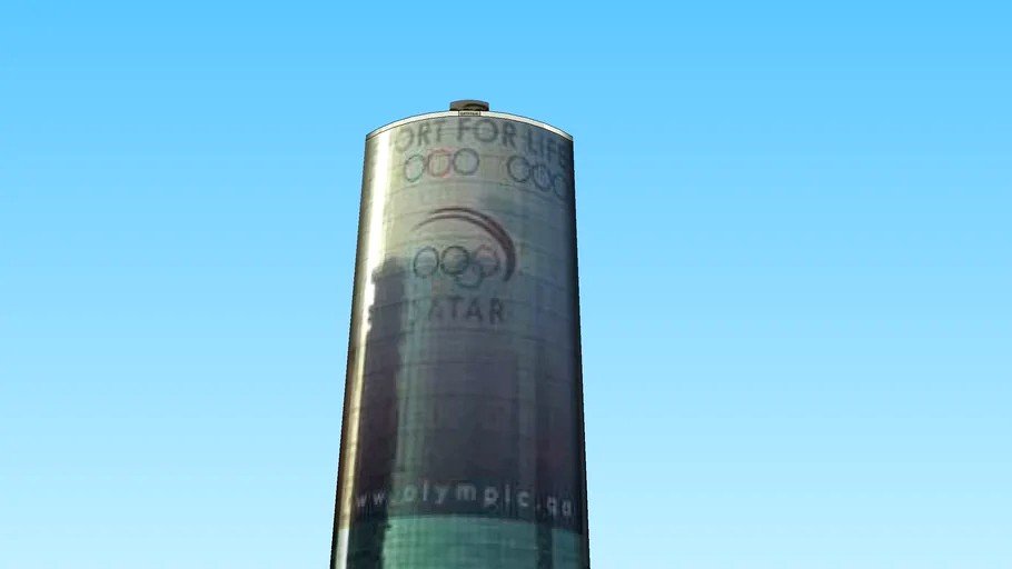 Qatar olympic committee tower, in Arabic 'برج اللجنة الأولمبية القطرية'