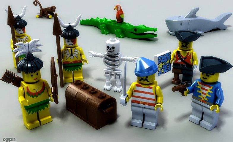 Lego figures collection3d model