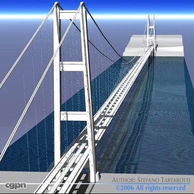 Strait of Messina bridge3d model