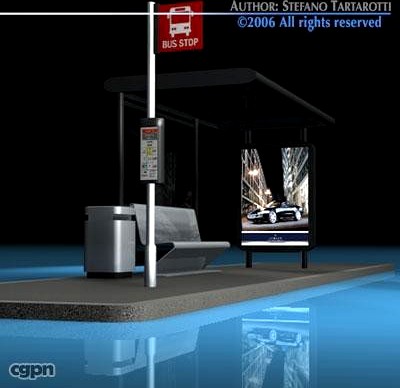 bus stop23d model