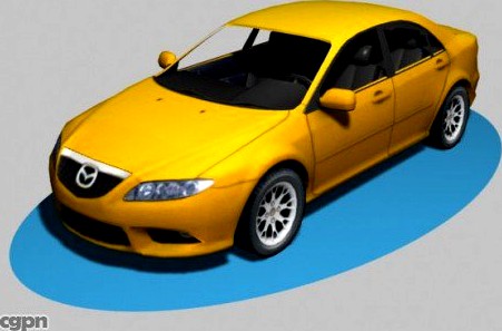 Mazda 6 low poly3d model