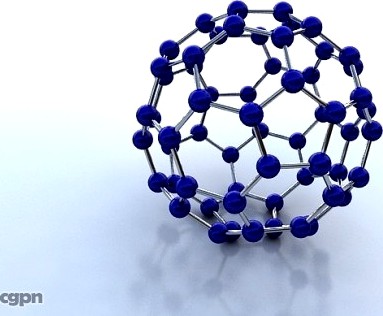 Buckminsterfullerene molecule3d model