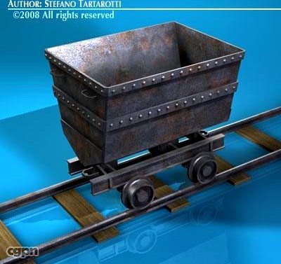 Mine cart3d model