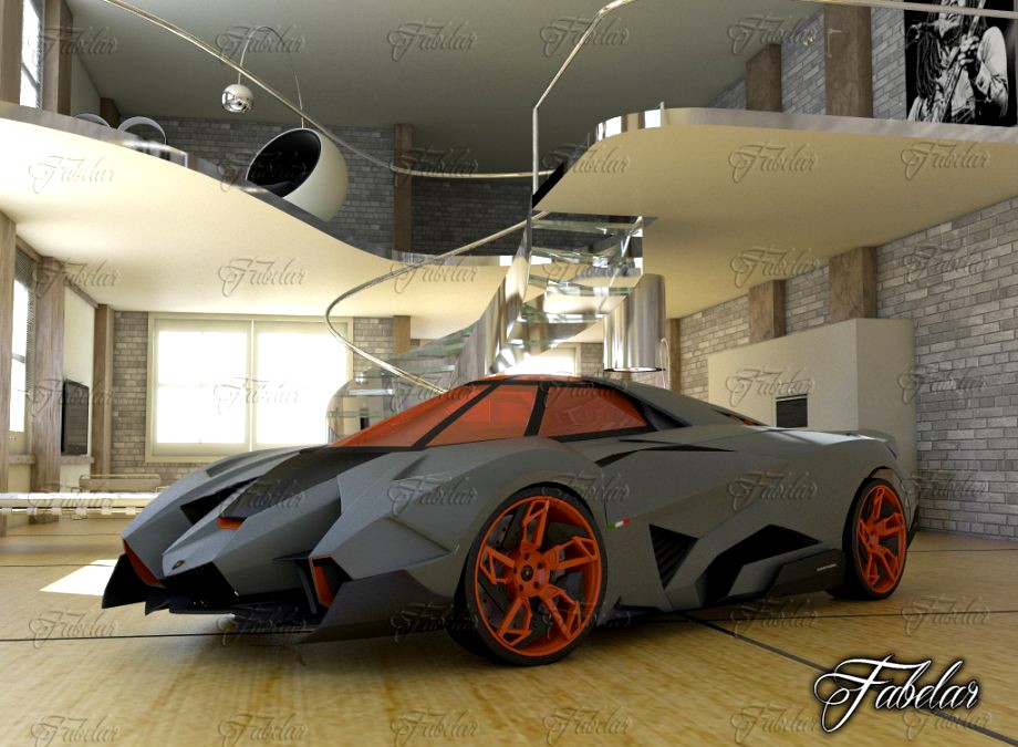 Lamborghini Egoista + Environment3d model