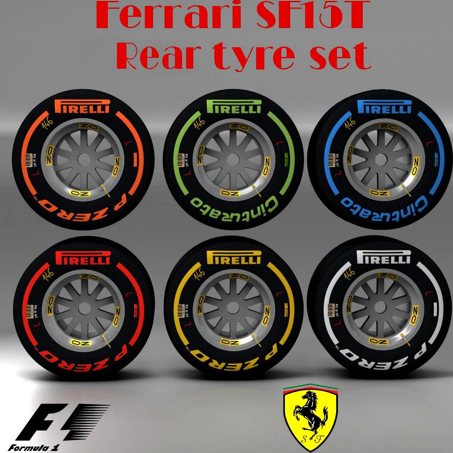 SF15T rear tyre set3d model