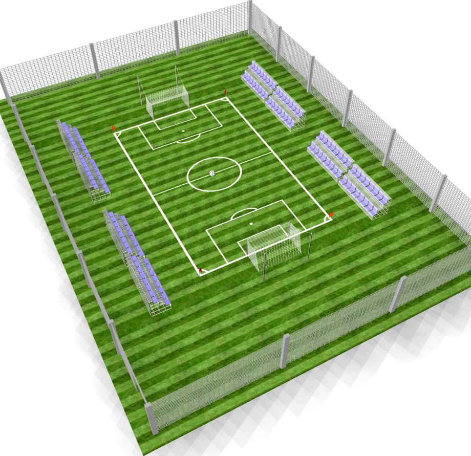 Exercise soccer field3d model