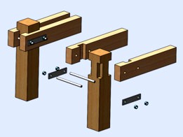 ASSEMBLAGE DE MOISE A ENTAILLES CRUCIFORMES PLUS FOURRURES