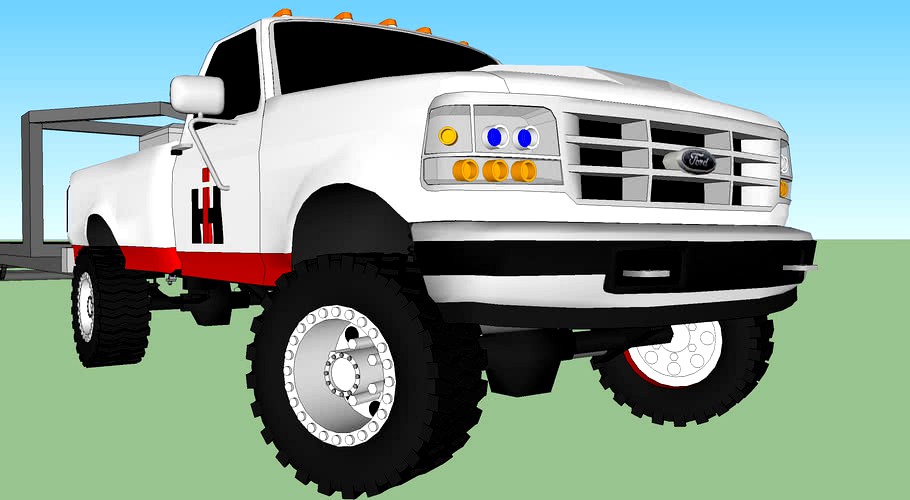 IH service truck with trailer