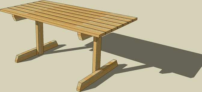 A simple garden table
