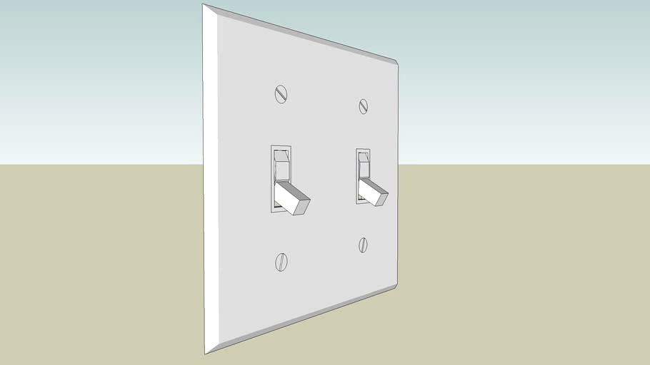 Double Light Switch 3d model