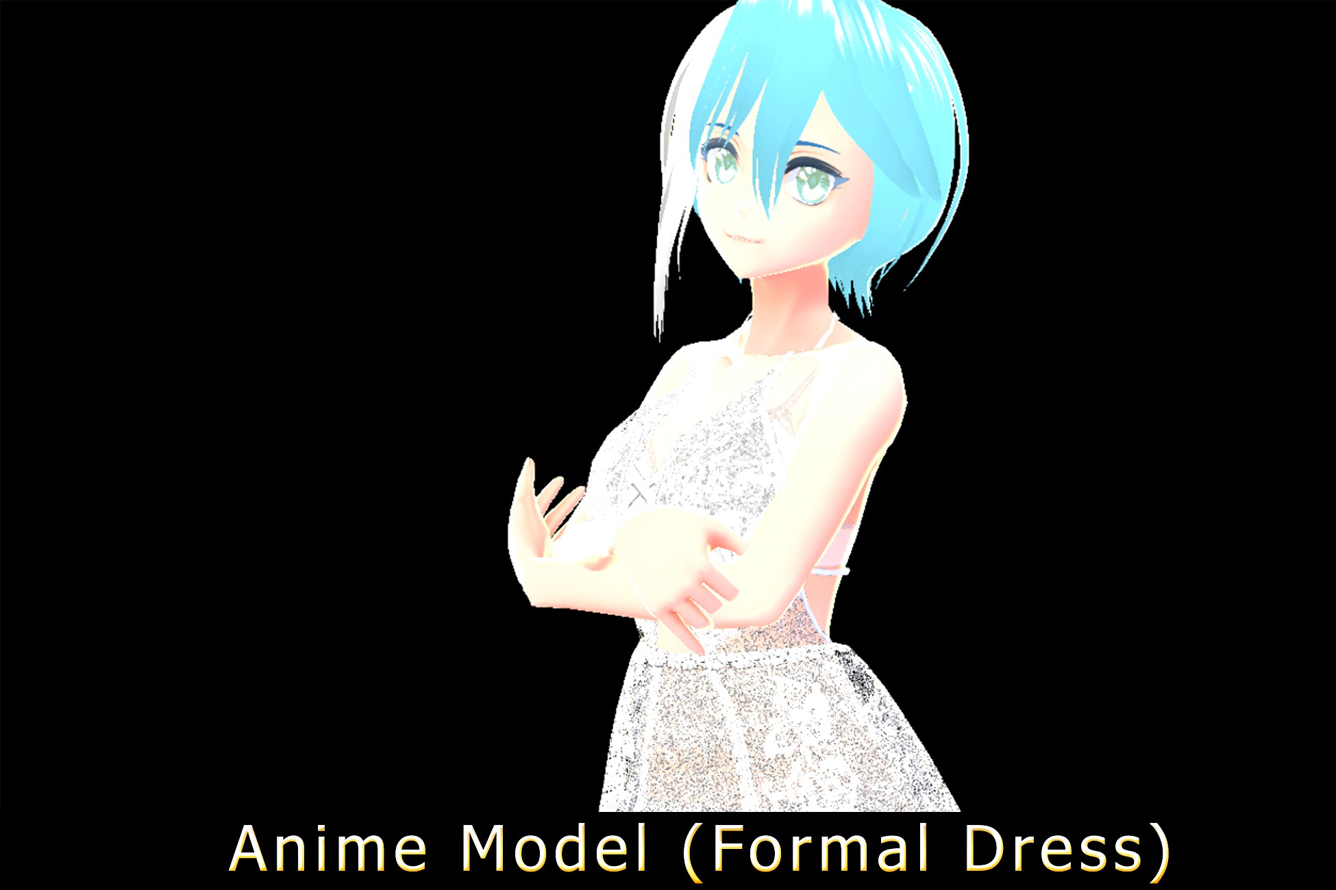 Anime Character : Female No.002 (Formal Dress / Contain VRM)