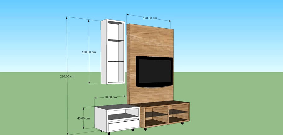 Rack modular para TV LCD 40 polegadas 2.2