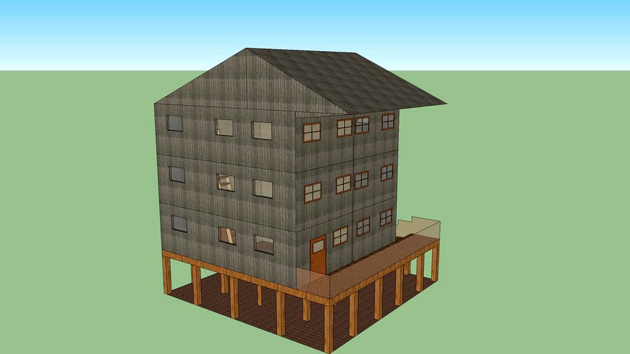 Wooden House on Stilts