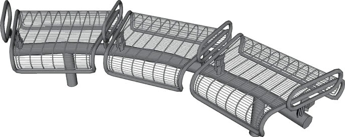 Plexus 3 Seat Bench