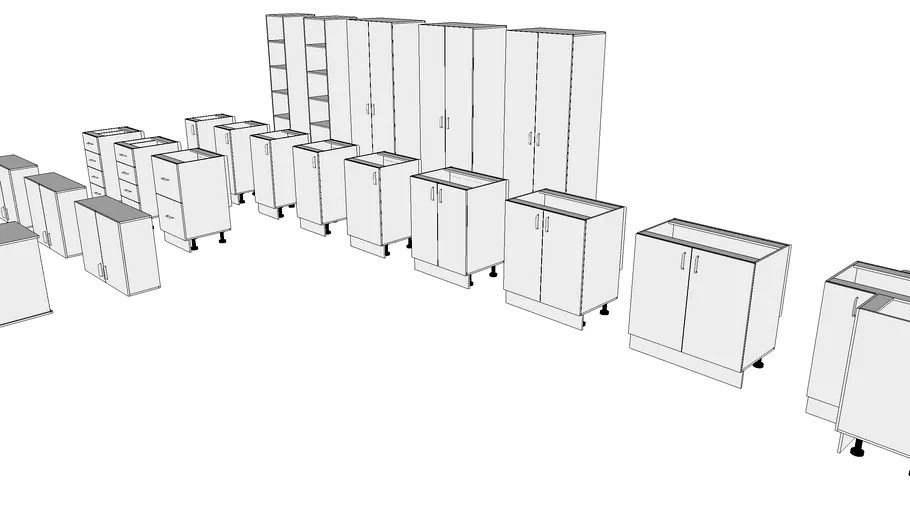 ODS Kitchen Cupboards 3d model