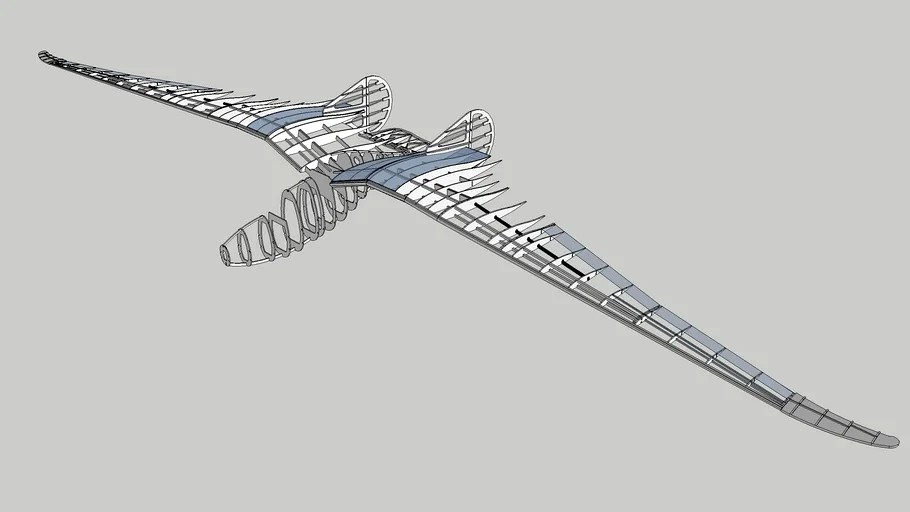Belajew BP3 Glider Construction Details 3d model