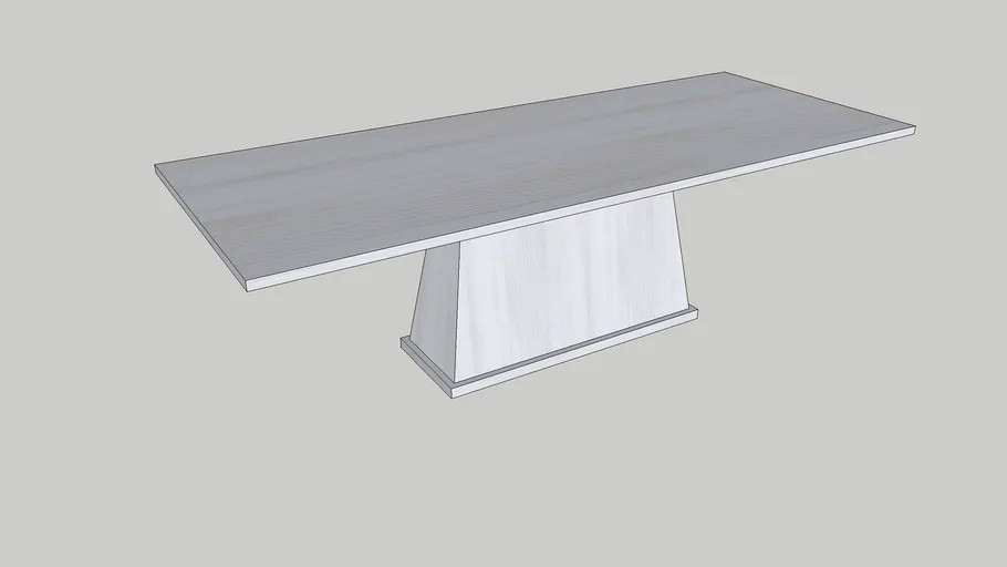 Mesa refeição retangular 2500 - texturado branco - FLORENÇA