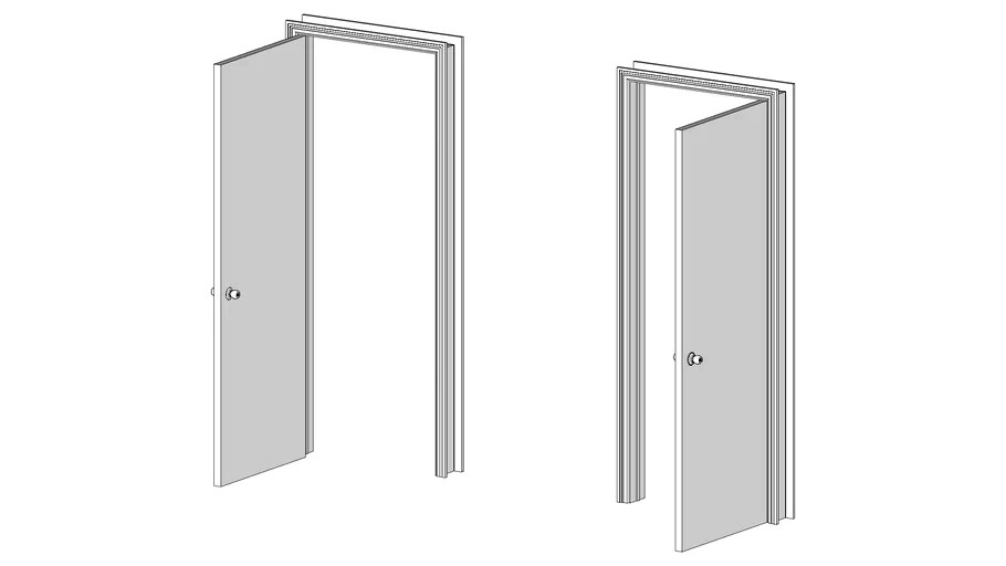 DOOR 30 in. x 80 in. - INTERIOR - LH & RH (WITH TRIM)