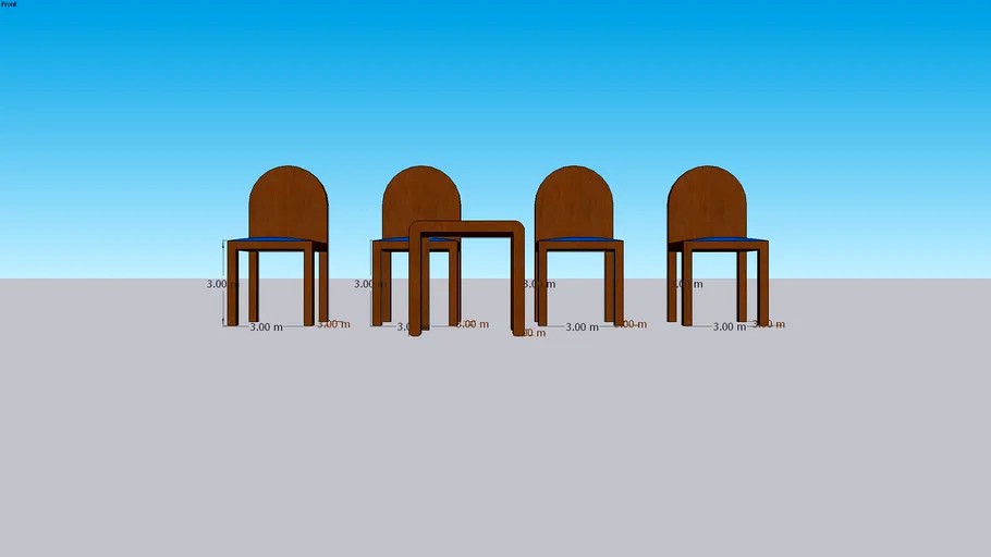 Sketchup Modelado de Silla